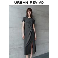 UR2026 Pleated Waist Slim Dress XS