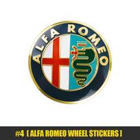 2026 Hot Sticker 4Pcs Car Emblem Wheel Hub Center Stickers Accessories For Alfa Romeo Giulia Stelvio Giulietta 156 159 147 Mito