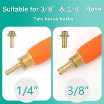 T02C!Stainless Steel Sprayer Wand,1/4In&3/8In Brass Barb Sprayer Wand Replacement,29In Sprayer Wand+ Shut Off Valve (as the picture,NONE)