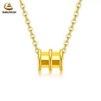 Pure Gold Slim Waist Abacus Pendant Necklace - Promotional Gift Style Single Pendant
