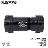 ZTTO PF30sh PF30 Adapter Ceramic Bearing Bicycle Press Fit Bottom Bracket Axle For MTB Road Bike Part 22 24mm Crankset Chainset PF30sh