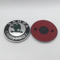 1pcs 2pcs 88mm 79mm for SKODA Car Front Grille Head Hood Bonnet Emblem Rear Tail Bumper Trunk Sticker Badge Styling Accessories