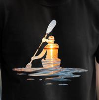 Sunset Kayaker T-Shirt | Paddle Silhouette Tee, Kayak Shirt, Beachwear S