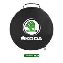 For Skoda Car Logo Cable Case Charging Gun Storage Bag Waterproof Cable Organizer Octavia A5 A7 RS Fabia Superb Rapid Karoq