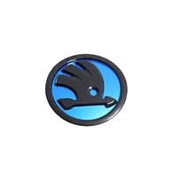 Logo ABS Chrome Black Car Front Hood Emblem Bonnet Badge Rear Trunk Badge For Skoda Octavia Superb Rapid Kodiaq Yeti Karoq Fabia 1pcs 80mm