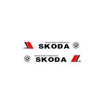 2 vnt. Automobilio logotipo lipdukai ant durų šonų Kūrybiški automobilio kėbulo lipdukai Vandeniui atsparūs dekoratyviniai lipdukai Skoda Octavia A5 A7 Rapid RS Fabia Superb