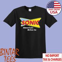 Sonic Burgers Restaurant Men's Black Size S to 5XL 4XL