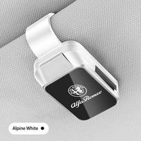 1Pcs For Alfa Romeo 159 156 147 Mito Giulia Giulietta Tonale Stelvio Car Interior Sun Visor Eyeglasses Holder Sunglasses Clip