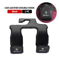 Car Back Seat Hook Headrest Leather Hanging Rear Row Hanger For Alfa Romeo 159 Giulietta Giulia 147 Mito 156 159 166 GT Stelvio