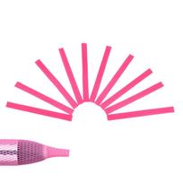 30pc Makeup Cosmetic Beauty Brush Protector Pen Guards Make up Brushes Sheath Mesh Netting Protector Cover Makeup Tools ryškiai rožinė