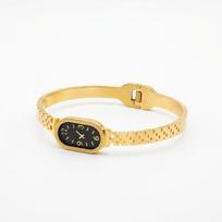 Minimalist, Elegant, Fashionable Oval Bracelet Watch, Slim Gold-Tone Band, Stylish Daily Jewelry for Women bracelet for women