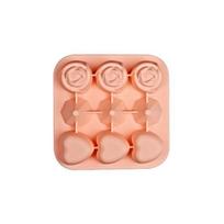 Silicone Ice Cube Tray with Lid Whiskey Diamonds Heart Rose Shapes Large 3-in-1 Ice Mold Leakproof Ice Cube Maker for Slow Melting Cocktails Drinks rožinė