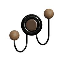 Double Ball Suction Hook No Drilling Required Wall Mounted Hook for Bathroom Kitchen Storage Space Saving Durable Material one size