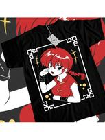 Ranma Takahashi T-Shirt Kawai Waifu Manga Strip Anime Shirt S