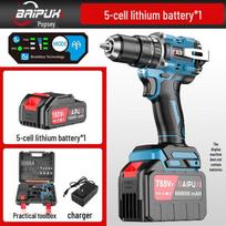Bopuxi 21V Brushless Cordless Impact Drill & Screwdriver CN plug (adapter included)