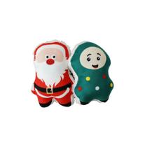 Plush Catnip Toy Set Soft Cartoon Santa Claus and Character Shaped Stuffed Toy for Pets Interactive Play Chew Toy Gift One Size