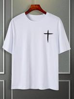 Unisex's Letter Print Short Sleeve T-Shirt XXL