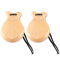 Wooden Spanish Castanets Hand Clapper Hand Castanets Flamenco Dance Castanets  Children Kids Natural