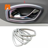ABS Carbon/Chrome/Matte For Renault Laguna Car inner door armrest Window handle door bowl trim cover 2008 2009 2010 2011 ABS Matte Sliver