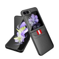Neslystanti odinė dėklas-krepšys Samsung Galaxy Z Flip 6 5 4 3, apsaugantis nuo kritimo, sulankstomas dėklas, gamykliškai atrakintas mobilusis telefonas for Samsung Z Flip 5