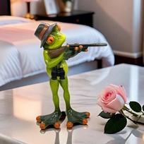 Nordic Style Creative Gun Frog Resin Handicraft Decoration Living Room Dining Room Wine Cabinet Office Desktop A