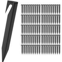 Plastikiniai kuoliukai - Phonillico® - 100 vnt. rinkinys - 8,4 cm - Kabelių tvirtinimas - Sodininkystė ir kempingas
