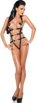 Me Seduce Teddies Me-Seduce Fibi Juodas Body XXL/XXXL - Adjustable Straps & Front Opening