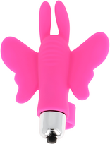 Ohmama Stimulating OHMAMA Butterfly Finger Vibrating Device, ABS Silicone, 10x7.3cm, Rožinė