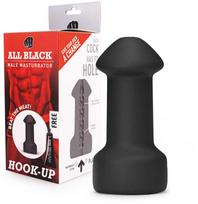 All Black All Juodas Hook-Up Intimate Stimulation Device 17 cm Juodas
