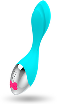 HAPPY LOKY Mini Fun Vibrator Turquoise USB Rechargeable Atsparus vandeniui 19.5cm
