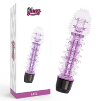 Glossy Axel Lilac Intimate Vibrating Device, Atsparus vandeniui, 14cm, TPE