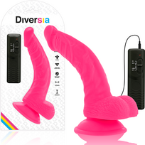 Rožinė Diversia Flexible Vibrating Device Rožinė 21.5cm with Suction Cup & Remote