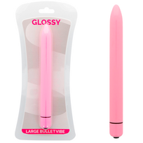 Rožinė Glossy Slim Rožinė - Compact Vibrating Massager, Vanduo-Resistant, 16.5cm