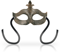 Ohmama Masks OHMAMA Fleur de Lis Copper Mask - Rigid Unisex Venetian Style, One Size