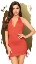 Penthouse Earth Shaker Mini Dress Raudona L/XL - Premium Halter Style