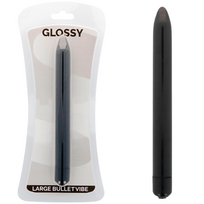 Glossy Brilliant Slim Vibrator Juodas 165mm - Atsparus vandeniui ABS Model