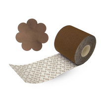 Bye Bra Body Tape 6.5cm x 5m & Satin Covers Brown - Wide, Atsparus vandeniui, One Size