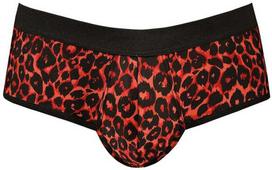Anais Men Jock ANAIS Men TRIBAL Bikini Jockstrap XL - Raudona Microfiber, Animal Print