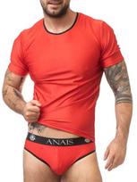 Anais Men Accesories ANAIS Men SOUL Microfiber T-Shirt Raudona & Juodas - Size M, Perfect Fit