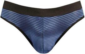 ANAIS MEN SLIP & THONG Mėlyna ANAIS MEN Naval Slip S - Navy Mėlyna Satin-Striped Briefs, Comfortable Fit
