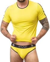 Anais Men Accesories Anais Men TOKIO Geltona T-Shirt Modal Blend, Size M, Slim Fit