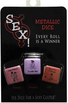 Kheper Games Intimate Metallic Dice Set for Couples - 3-Piece Game