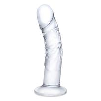 Glas Stiklas – lenktas tikroviškas stiklo dildo su venomis