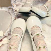 jk small leather shoes bow fairy wind shallow mouth Mary Jane single shoes women summer 2025 new flat-soled small leather shoes 35 balta