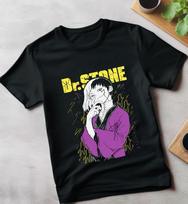 Gen Asagiri T-Shirt Dr.Stone Ryusui Senku Asagiri Seiyuu Black Shirt Soft Tee L