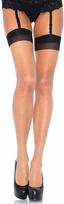 Leg Avenue Hosiery Leg Avenue Plus Size Two-Tone Sheer Thigh Highs with Backseam & Cuban Heel