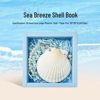 Natural Shell Loose-Leaf Journal: Handmade Double-Sided Retro Art Notebook 30 Pages