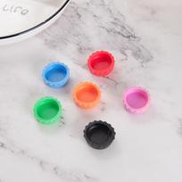 6 Household Silicone Wine Bottle Caps, Round Soft Rubber Beer Bottle Stopper, Kitchen Fresh-Keeping, Leak-Proof Sealing Caps