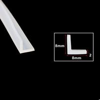 L Type Silicone Sealing Strip Glass Angle Corner Protecor Collision Avoidance Gasket Living Room Decorative Bar Hemming Strips 1 Meter