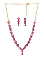 Necklace Delicate Ruby Necklace Set For Women Onesize